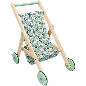 Light Wooden Doll Stroller