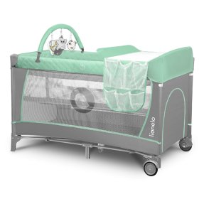 Travel cot with changing table - green