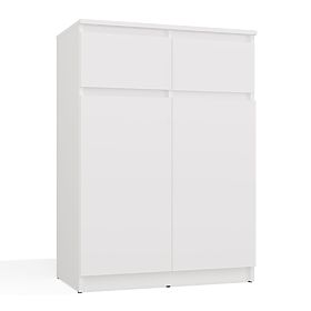 Malwa 2DD2S Sideboard Cabinet 2 Doors 2 Drawers for Living Room WHITE