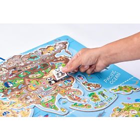 Educational magnetic world map 2 in 1