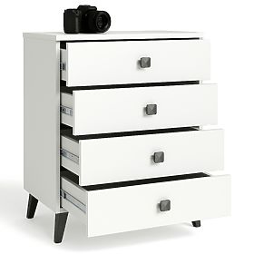 MOBI K-04 WHITE BLACK CHEST OF DRAWERS