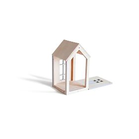 Magnetic Montessori wooden house - grey