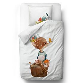 Mr. Little Fox Bedding Forest School - Fawn and rabbit - 100 x 130 cm + 60 x 40 cm
