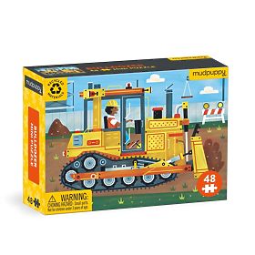 Mudpuppy Bulldozer Puzzle 48 Pieces, Mudpuppy