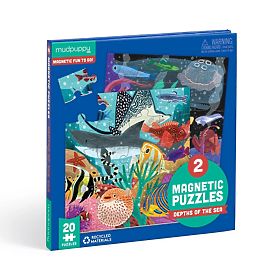 Mudpuppy Magnetic Puzzle Deep Sea 2x20 Pieces, Mudpuppy
