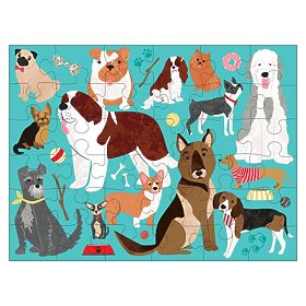 Mudpuppy Puzzle Dogs in a Fabric Bag 36 Pieces, Mudpuppy