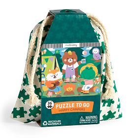 Mudpuppy Puzzle Happy Campers in a Fabric Bag 36 Pieces, Mudpuppy