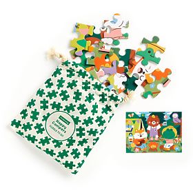Mudpuppy Puzzle Happy Campers in a Fabric Bag 36 Pieces, Mudpuppy