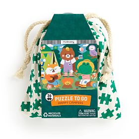 Mudpuppy Puzzle Happy Campers in a Fabric Bag 36 Pieces