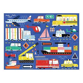 Mudpuppy Puzzle Transportation in a Fabric Bag 36 Pieces, Mudpuppy