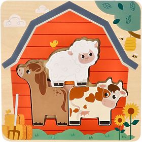 Multi-layer Farm Animals Puzzle