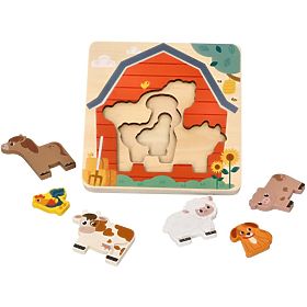 Multi-layer Farm Animals Puzzle