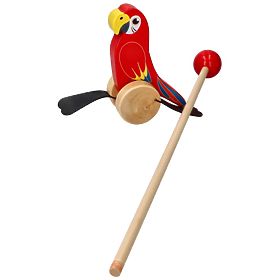Nature Planet Colorful Push Parrot