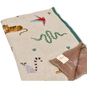 Nature Planet Organic Cotton Blanket Wild Animals