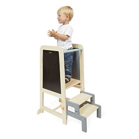 Janod - Nina 3in1 learning tower with blackboard and steps