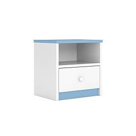 Ourbaby children's bedside table - blue-white