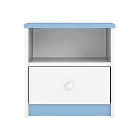 Ourbaby children's bedside table - blue-white
