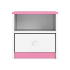Ourbaby children nightstand - pink and white