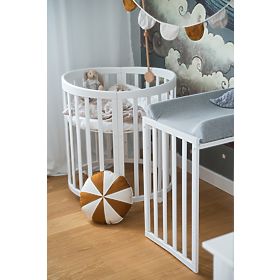 Oval Growing Crib Ruby 7-in-1 - White