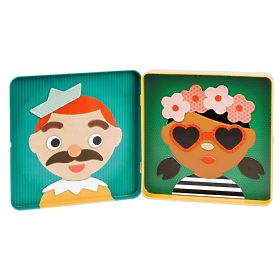 Petit Collage Magnetic puzzle Happy faces