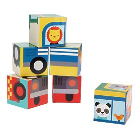 Petit Collage Vehicle Blocks with Animals, Petit Collage