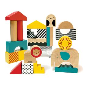 Petit Collage Wooden Animal Blocks