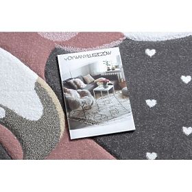 PETIT FLAMINGOS Carpet, HEART, Gray