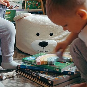 Plush Ottoman - Bear