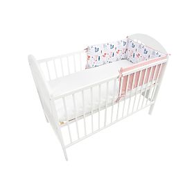 Protective mantinel 180 for cot Fox - pink