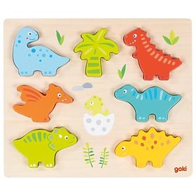 Puzzle and Figures, Dino 2-in-1 Jigsaw