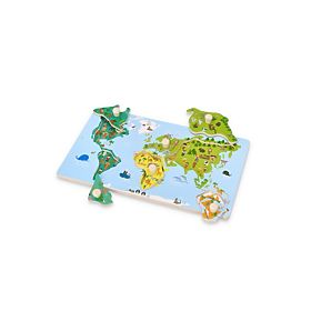 Puzzle with Handles World Map