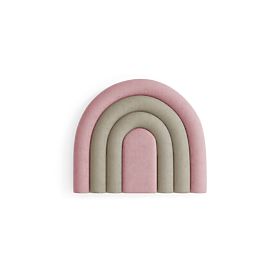 Upholstered Panel Rainbow - Powder Pink / Beige