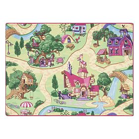 REBEL ROADS CARPET Candy Town 27 anti-slip for children - pink / green, F.H.Kabis