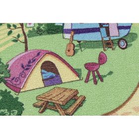 REBEL ROADS CARPET Candy Town 27 anti-slip for children - pink / green