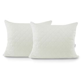 RESTILO Decorative Pillowcase AXEL White Smooth Classic Style Microfiber 50x60