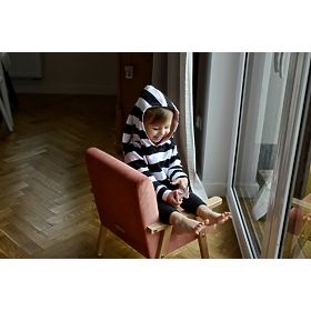 Retro children's armchair Velvet - salmon