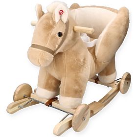 Rocking Pegasus Beige with Seat and Wheels