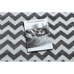 Round Carpet SKETCH - F561 Zigzag, Gray White, F.H.Kabis