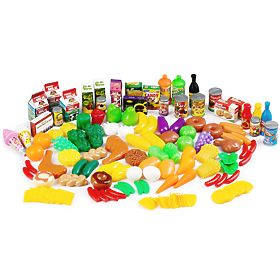 Set of Food Vegetables and Fruits for Kitchen 120 Pieces