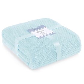 SHLEEPY Blanket Light Blue Jacquard Pattern Classic Style 70x150