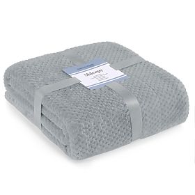 SHLEEPY Throw Grey Color with Jacquard Pattern Classic Style 220x240