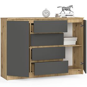 SIDEBOARD K140 2D 4DR CLP PK ARTISAN OAK / GRAY