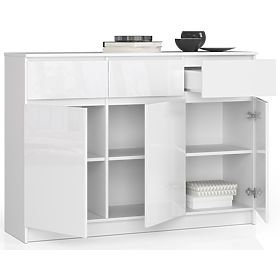 SIDEBOARD K140 3D 3SZ CLP PK WHITE GLOSS