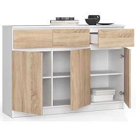 SIDEBOARD K140 3D 3SZ CLP PK WHITE / SONOMA