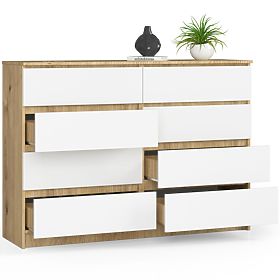 SIDEBOARD K140 8SZ CLP OAK ARTISAN / WHITE