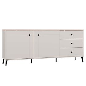 Sideboard POINT 2D3S Cashmere Beige Castello Oak Cabinet 3 Drawers 2 Doors Living Room