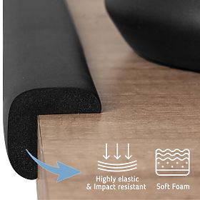 SIPO Protective tape for furniture edges, black - 1 pc
