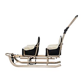 Sled for twins Duo - black seat color