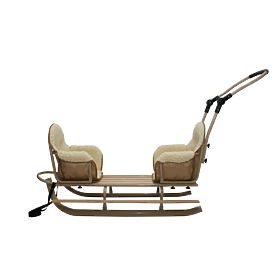 Sled for twins Duo - gray seat color