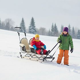 Sled for twins Duo Sport - black seat color